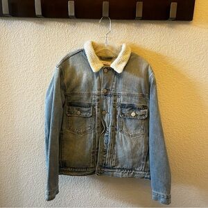 Men’s PacSun Denim Sherpa-Lined Jacket Size M